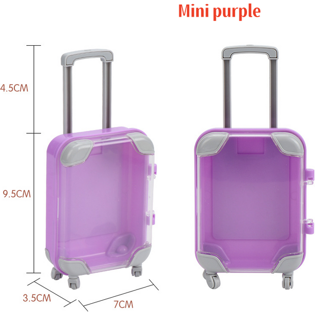 Mini transparent suitcase for storing makeup false lashes