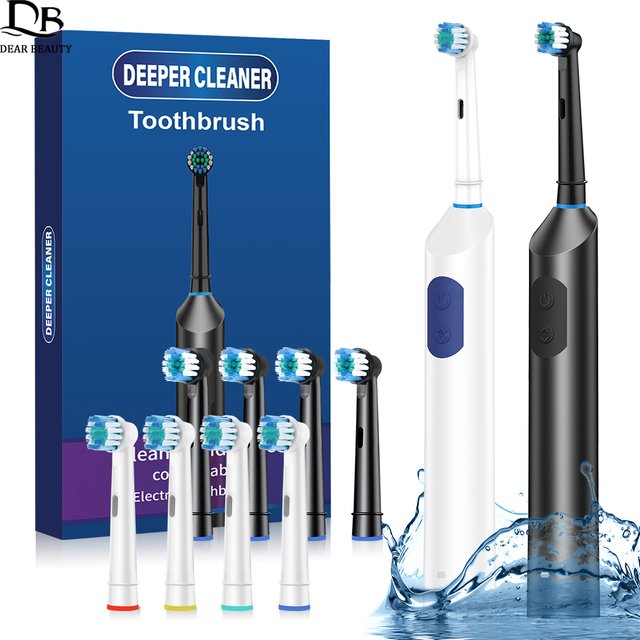 NEW Rotary Electric Toothbrush Rechargeable Sonic Toothbrush For Adult Deep Rotating Cleaning Whitening Teeth Brush Oral Care