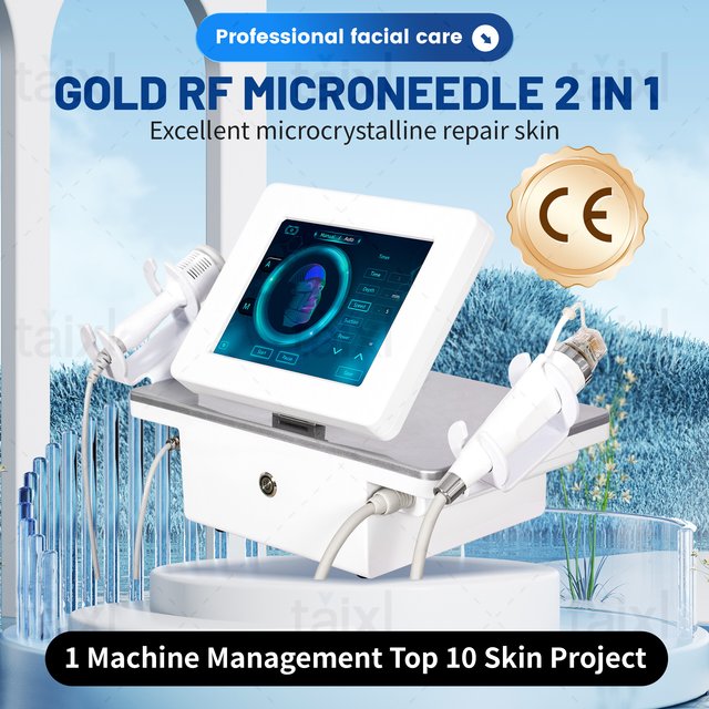 Gold Fractional Morpheus 8 Facial Body Rf Microneedling Catridges 64 Pins Inmode Radiofrecuent Morpheus8 Mchine