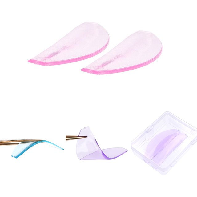 1Pair Ultra Thin Silicone Eyelash Perm Pads 3D Lashes Rods Shield Lifting Eyelash Curler Accessories Applicator Makeup Tools