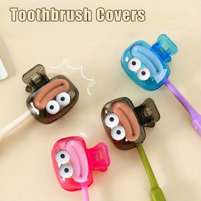 Toothbrush Covers Mini Toothbrush Head Cover Portable Toothbrush Protector Coverings Clips Suitable For Camping Business Travel