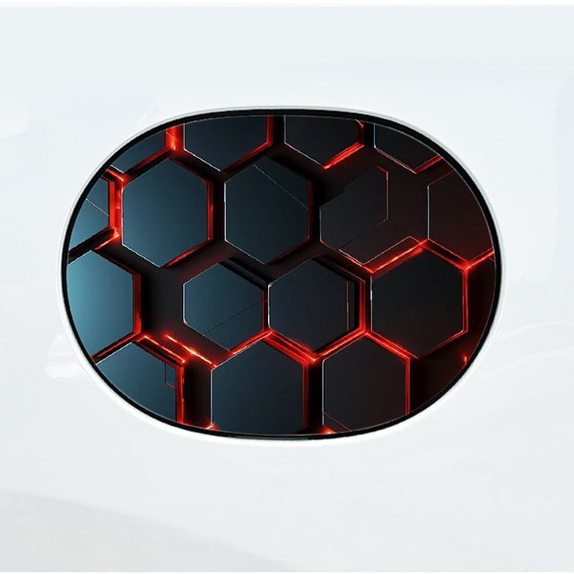 1pc/2pcs Honeycomb Pattern Auto Fuel Tank Cap Car Stickers Waterproof Oil Tank Vinyl Decals Refir Car Styling Sunscreen Decors