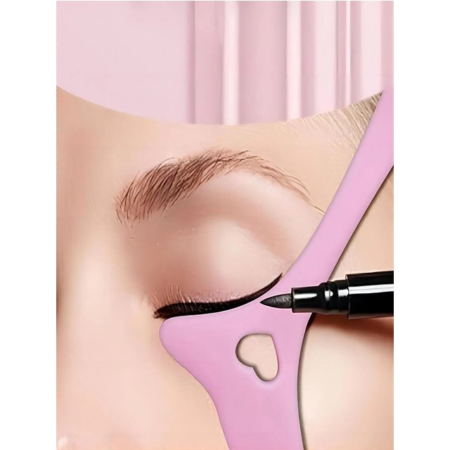 Pochoir multifonctionnel pour eye-liner, embouts en silicone pour eye-liner, aide à l'application de mascara et de rouge à lèvres, outils de maquillage réutilisables