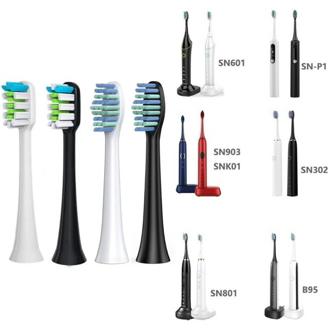 Replacement Toothbrush Head For SOUNESS Electric Toothbrush SN903/SNK01/SN601/SN801/ST903/ST901/ST905/ST802/SN-P1,SOOENJOY SN-P1