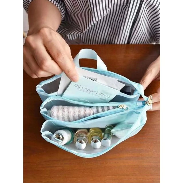 Mesh Storage Makeup Bag, Large Capacity, Simple and Portable Washing Bag, Business Travel Storage Bag - Multi-Purpose Storage Ba