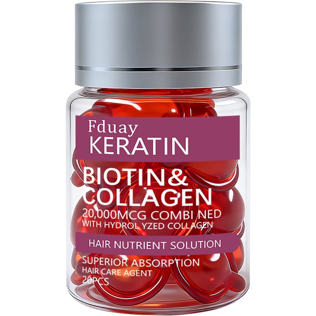 Biotin and Collagen Hair Care essence, Containing jojoba Seed Oil, Thick Hair Essential Oil, Softening, Hair Loss Smoothing, Hai