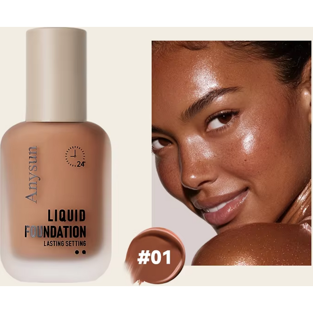 Anysun Six Color Multi Skin Color Makeup Holding Liquid Foundation European And American Dark And Light Color Makeup Base Liquid