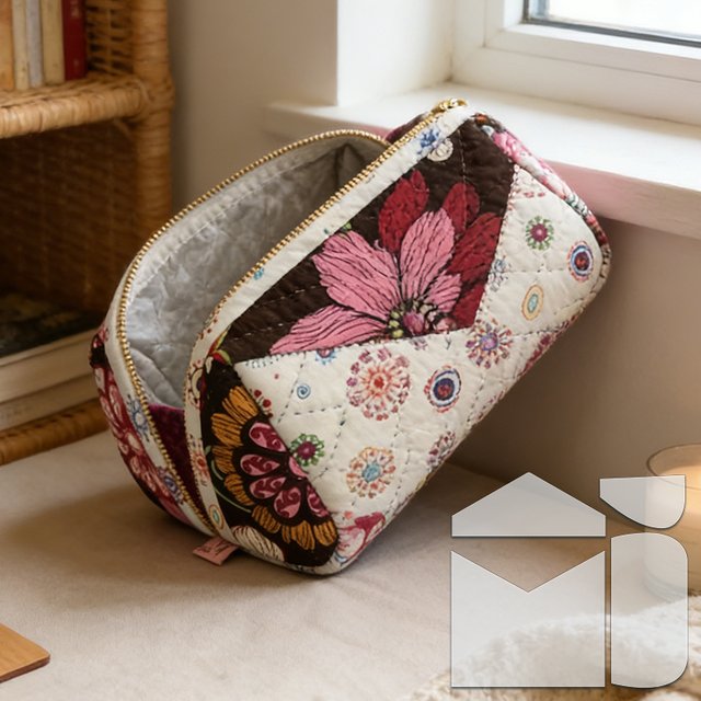 YOMDID 4pcs Makeup Bag Making Quilting Template for Cosmetic Bags, Clutch Bags, and Coin Purses Handcrafted Sewing Tool