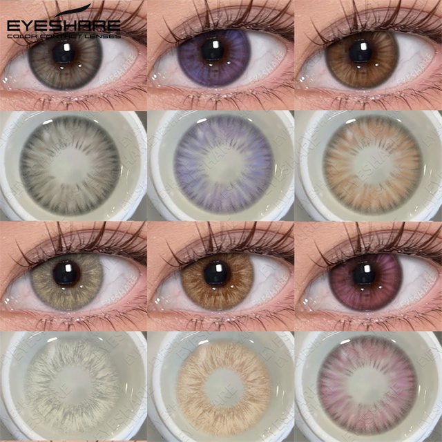 EYESHARE Color Contact Lenses for Eyes Brown Eyes Makeup Lens Soft Purple Beauty Lens Korean Gray Eyes Contact Pink Lenses y2k