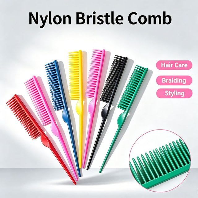 Peigne démêlant à 3 rangées, antistatique, professionnel, pour définir les boucles, brosse de coiffure, outils de salon de coiffure SZI19