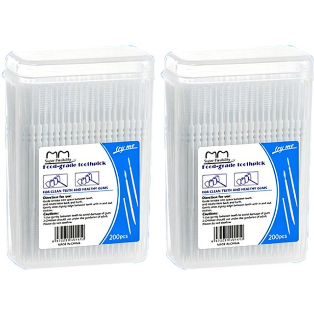 2/4 Boxes Toothpick Disposable Family Box Packed Portable Ultra Fine Pick Double Head Portable Oral Care Teeth Clean Sticks