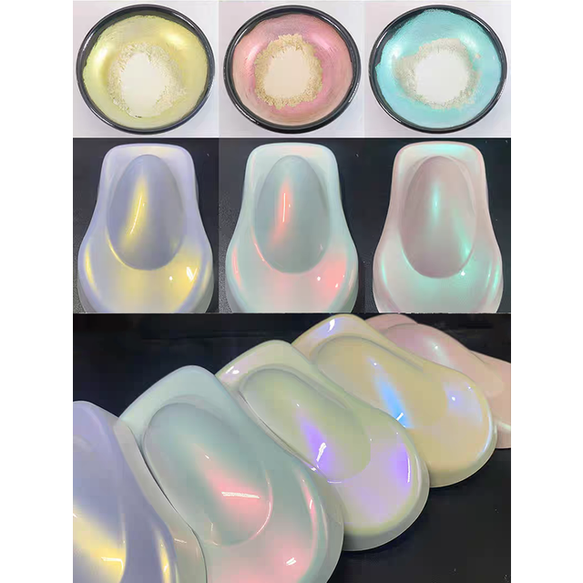 50g Bulk Aurora White Chameleon Pigment Pearl Mica Powder for Car Paint Cosmetics Nail Arts Glitter Super Shift Dye Polarized