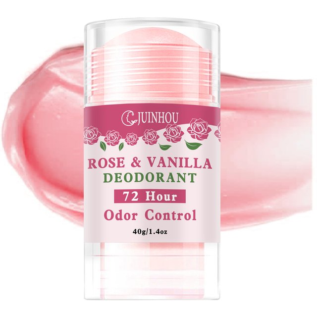 JUINHOU Rose Fragrance Deodorant Stick Moisturizing Antiperspirant Odor Odor-Free All Day for women Men Small and Portable