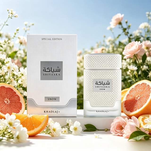 Khadlaj Shiyaaka Snow Eau de parfum Spray - Parfum longue durée pour homme, 3,4 oz / 100 ml