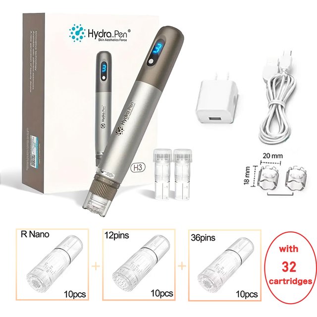 Professional Wireless Derma Pen for Dr Pen H3 32 Pins Adjustable Microneedle for Face & Body Acne Scars Home Skin Care