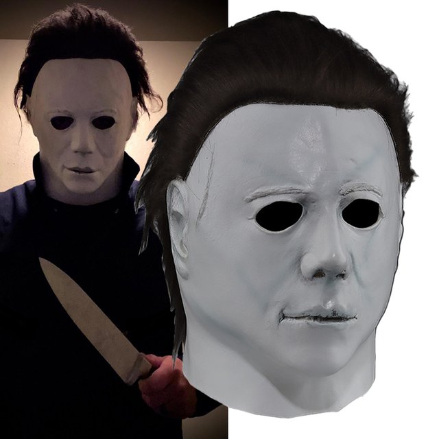 Masque d'halloween Michael Myers, Cosplay horreur sanglant tueur démon casque en Latex carnaval mascarade fête Costume accessoires 1978
