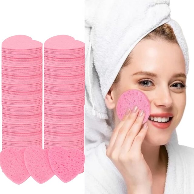 Éponge faciale compressée, éponge cosmétique pour hydrothérapie, adaptée au nettoyage quotidien, au démaquillage et à l'exfoliation