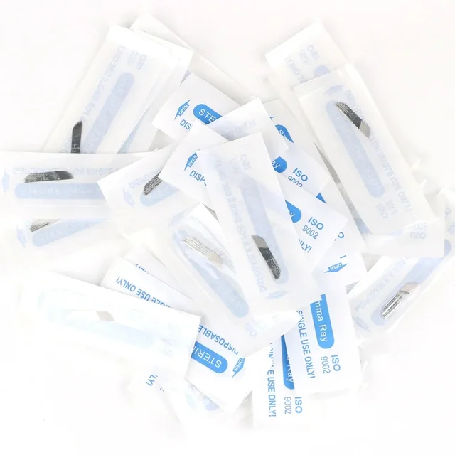 10/50/100pcs Curved 14 Pin Permanent Makeup Eyebrow Tatoo Blade Microblading Needles For 3D Embroidery Manual Tattoo Pen Ma