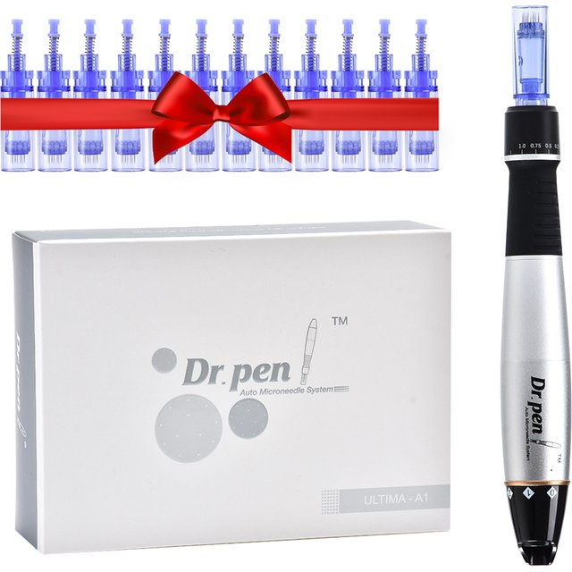 Dr Pen A1 Professional Electric Microneedling Pen with 12 Cartidges Derma Micro Needle Pen Mesotherapy Face Skin Care Machine