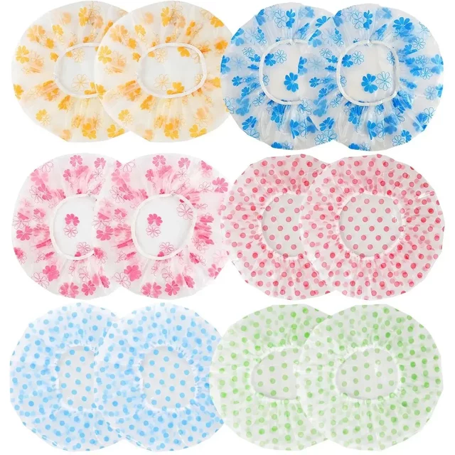 1-40PCS Thickened EVA Rustic Shower Cap Waterproof Matte Design Random Style Makeup Protection Bath Accessories