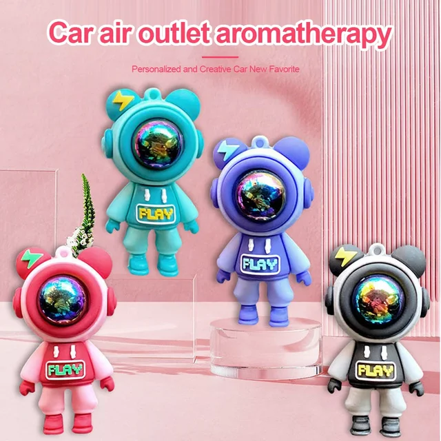 Désodorisant de sortie d'air de voiture, Clip de parfum d'aromathérapie de voiture, astronaute de