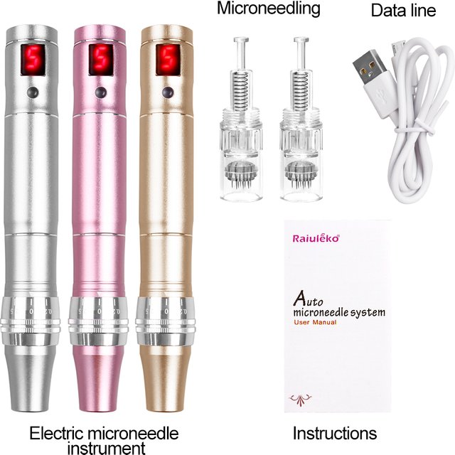 Multi-function Microneedling Derma Pen Wireless Electric Skin Care Beauty Tools Kit Cartridges Needles Nano Micro Needle Device