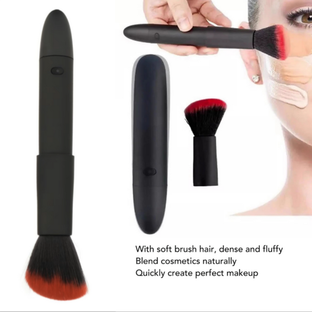 Pinceau électrique pour poudre libre, 10 vitesses de vibration, pinceau de maquillage rapide, blush rechargeable, outils de maquillage multifonctionnels