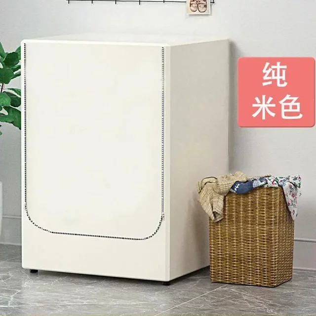 Washing Machine Cover Coated Waterproof Silver Fabric Sunscreen Roller Dustproof Case Funda Lavadora