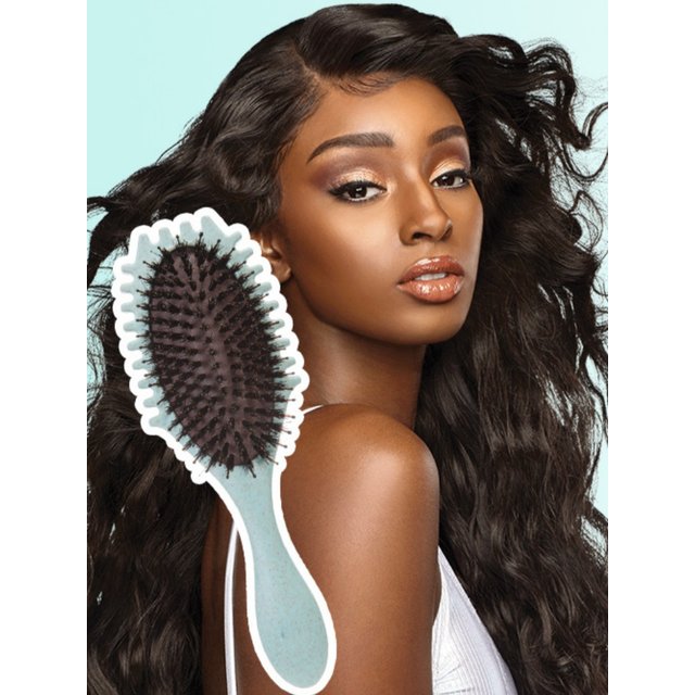 Define Edge Lift Curly Hair Brush for Curly Hair Wet Wavy Hair Brush Reduce Pulling – Curl Comb Ergonomic Plant Fiber Handle