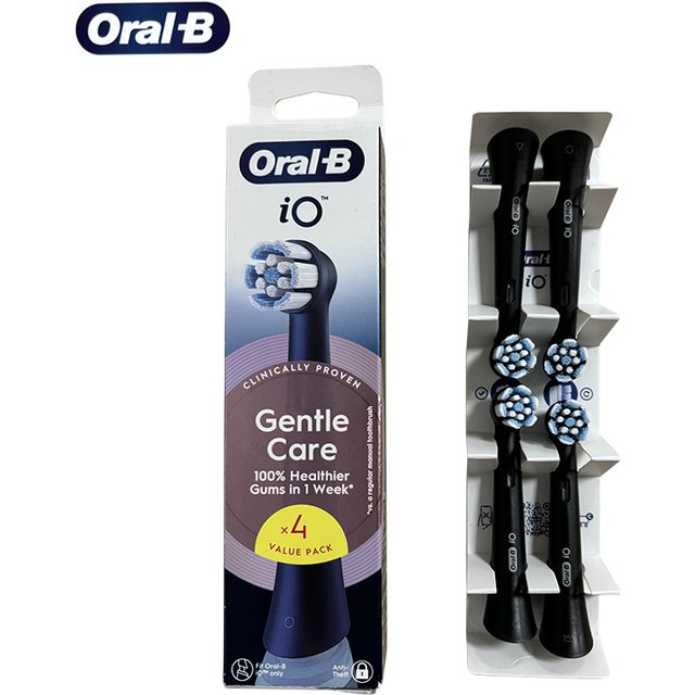 Oral-B IO Replacement Brush Heads Gentle Care and Ultimate Clean for IO Series Toothbrushes 4 Pcs/Pack