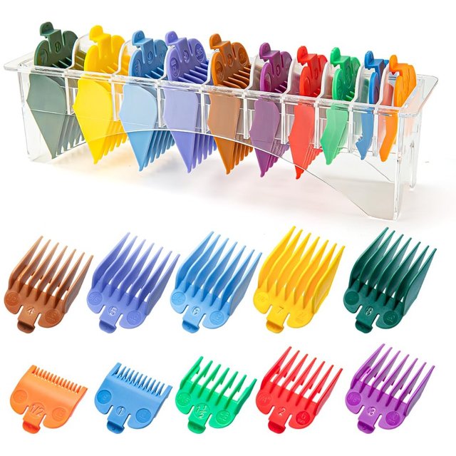 10Pcs Hair Clipper Guards, Limiting Combs Cutting Guides for Most Wahl Clippers (Not for All Models)