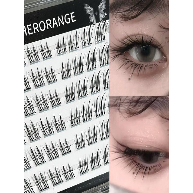 3/6/10 Rows Natural Charming Lashes Y2k Segmented Foxes Eyelash Extension Fluffy Single Clusters False Eyelashes Makeup Tools
