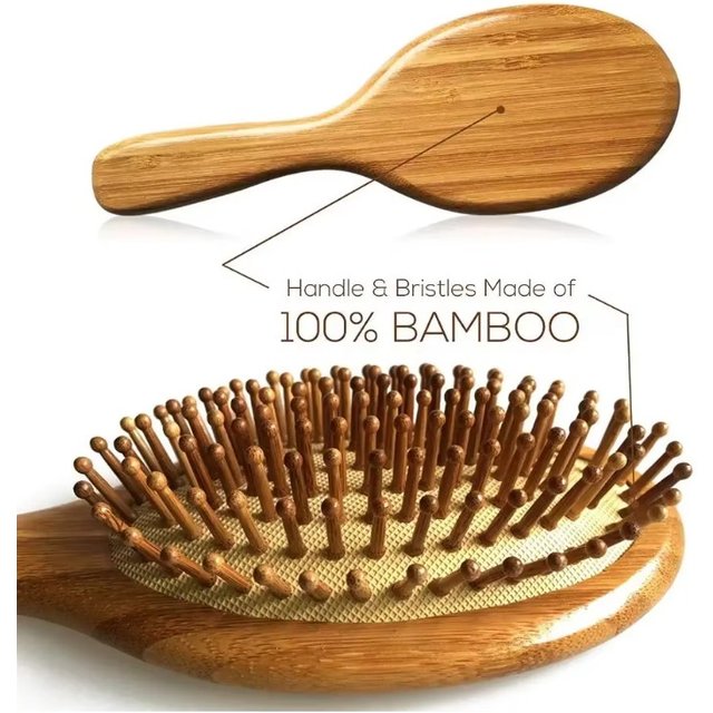 1PC Professional Bamboo Wood Cushion Hairbrush Paddle Hair Comb Healthy Scalp Massage Hair Care Prevent Hair Loss