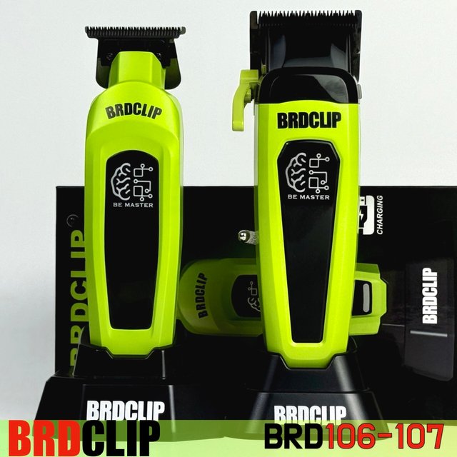 BRDCLIP 106 107 Professional Hair Clipper Kit Base Charger 7500RPM Hair Clipper DLC Blade 8000RPM Hair Trimmer Barber for men