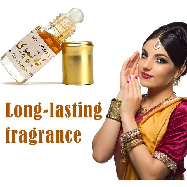 Arabian Perfume Oil Roll On Portable Long Lasting Scent for men Women Middle East Gold Roll On Perfume Oil Portable Fragrance