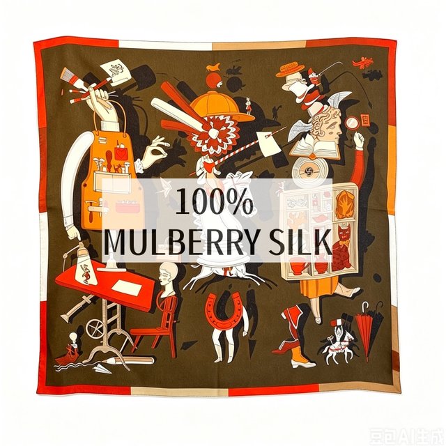 Luxury 100%Mulberry Silk Square Scarf Double Crepe Hand Rolled Edge Light Sunscreen Breathable Ladies Daily Outfit Accessory