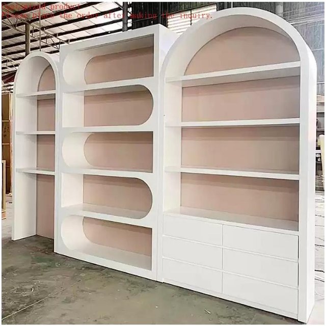 Custom.Yicheng Beauty Luxury Beauty Salon Light Display Shelf Cosmetics Nail Skin Care Stand Cabinet Store Display Shelf Storage