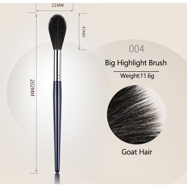 1pc Pro Goat hair Blush Big Soft Highlight Makeup brushes Nose Powder Contour Make up brushes Blending Highlighter essential