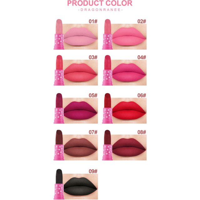 3Pcs/Box Korean Matte Lipstick Set for women Waterproof Long-Lasting High Pigmented Lipgloss Cosmetic Beauty Makeup