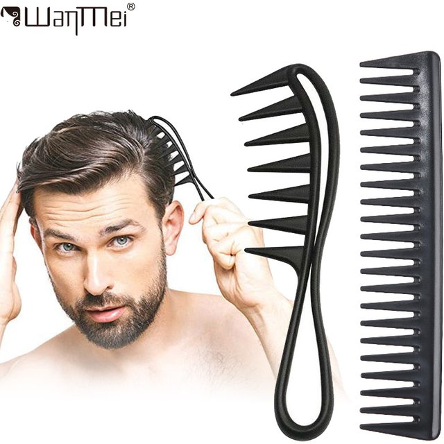 2-piece wide toothed comb set, anti-static, suitable for hair and curly hair care, portable hairdressing tool for travel