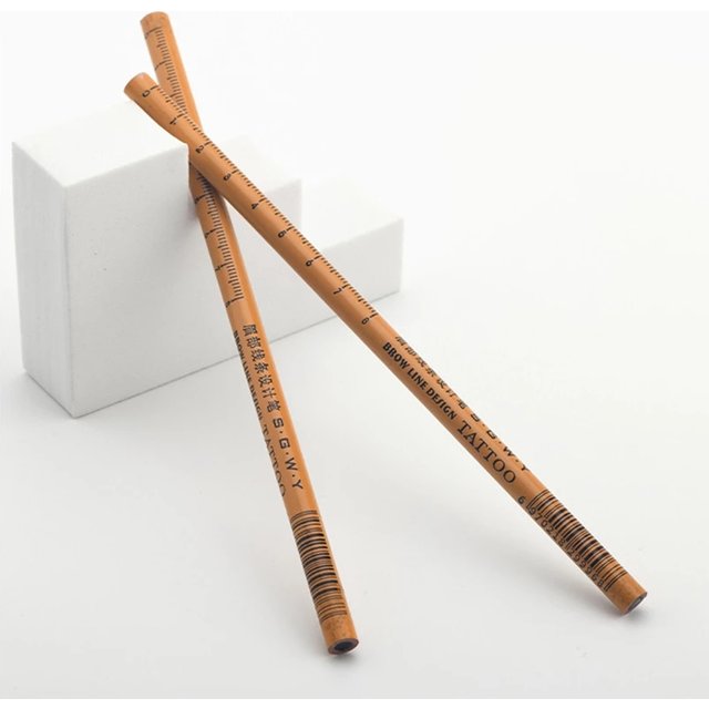 2pcs Microblading Long Lasting Black Eyebrow Pencil Shadows Cosmetics Tint Waterproof Wooden Pen Eyebrow Makeup Tool
