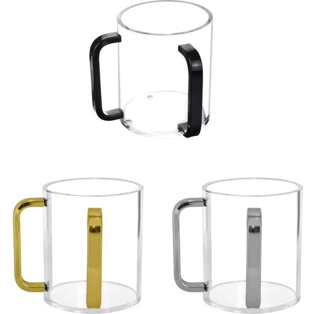 Transparent Netilat Yadayim Cup Thickened Dual Handles Acrylic Wash Cup Large Capacity Easy Handling Toothbrush Cup