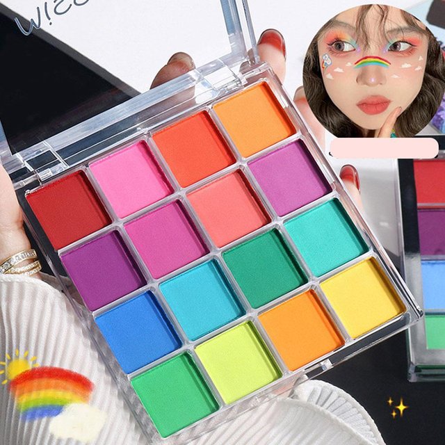 16-Color Eyeshadow Palette Kit Colorful Charming Shimmer Pearlescent & Matte Finishes, Earth Tones Eye Makeup Eye Shadow Pallet