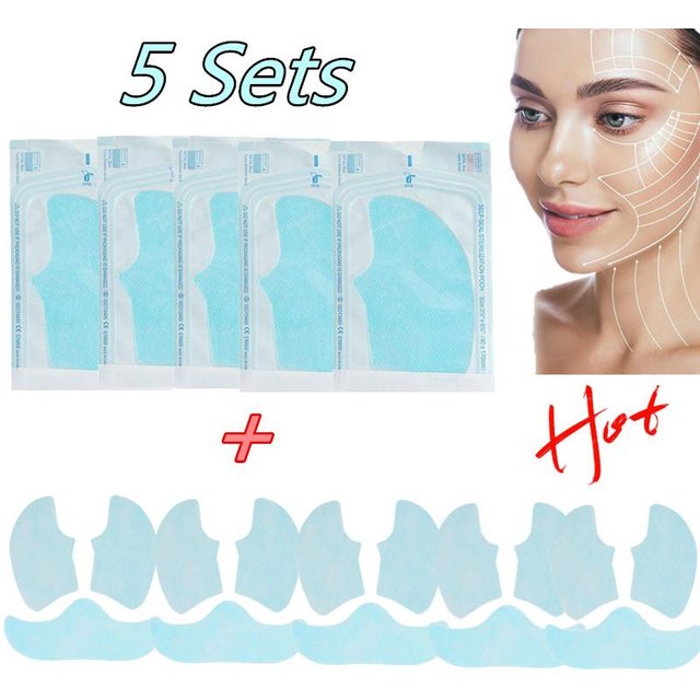 5 ensembles de papier de Film de collagène, Essence de soin de la peau, masque facial Anti-âge,