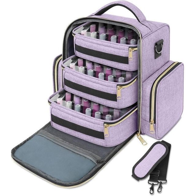 Holds 72 Bottles of Nail Polish, Makeup, Manicure Tools, Storage Bag, Portable Outgoing Storage Bag