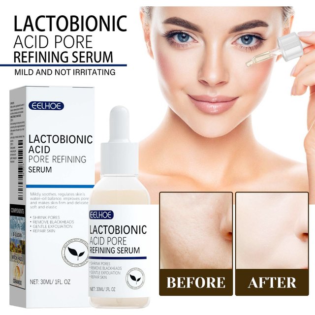 Lactobionic Acid Face Serum Pore Shrink Hyaluronic Acid Moisturizing Nourishing Firming Brighten Beauty Korean Cosmetics