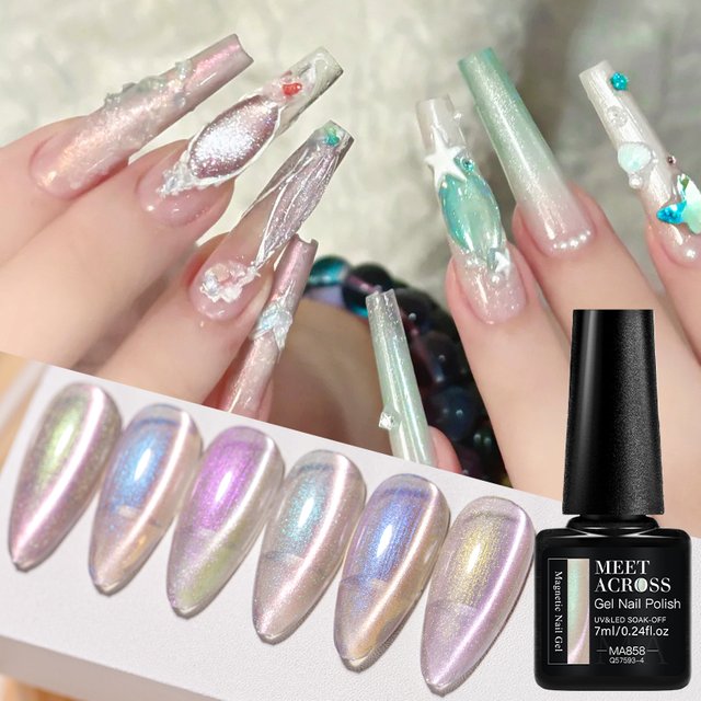 Auroras Magnetic Gel Blue Angel Tears Cat Magnetic Gel Nail Polish Auroras Crystal Soak Off Gel Varnish All For Manicure Salon
