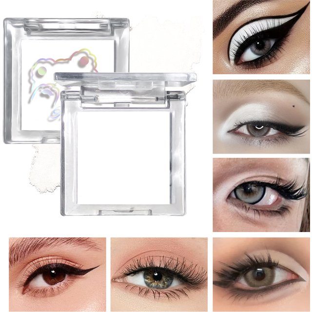 Long Lasting Matte highlights with eyeshadow tray - Shiny glitter for natural contours of all skin tones, orange and white