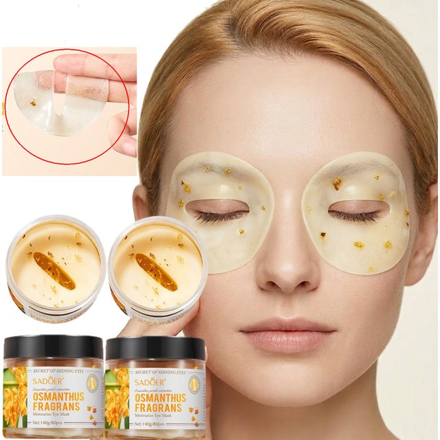 80pcs Osmanthus Eye Mask Dark Circles Remover Moisturizing Hydrating Eye Patches Natural Petal Extract Anti Puffiness Skin Care