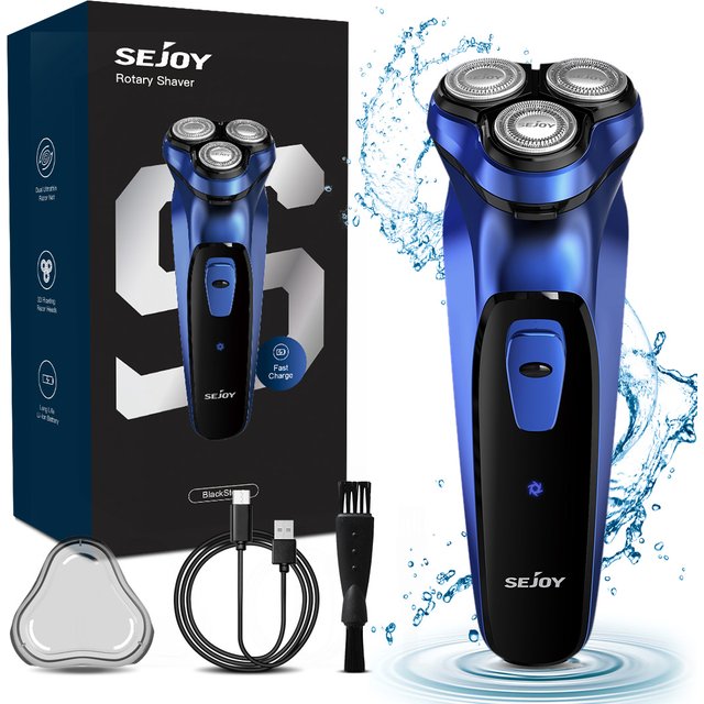 Electric Razor for men Cordless,Men's Electric Shaver,,Pop-up Trimmer,Wet or Dry Rotary Shaver for men for Travel,USB Fast Charging